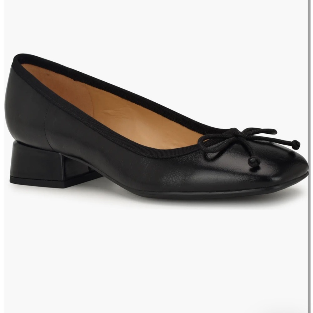 Nine West Black Square-Toe Flats